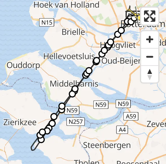 Vlucht Traumahelikopter PH-UMC van Rotterdam The Hague Airport naar Rotterdam The Hague Airport op woensdag 12 juni 2024 21:38