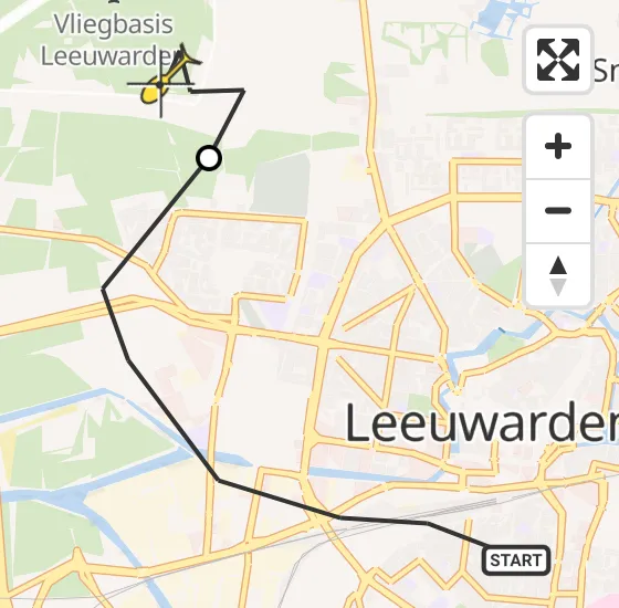 Vlucht Ambulancehelikopter PH-HOW van Leeuwarden naar Vliegbasis Leeuwarden op donderdag 13 juni 2024 2:57