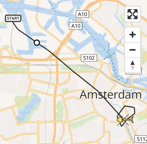 Vlucht Traumahelikopter PH-TTR van Amsterdam Heliport naar Amsterdam op zaterdag 15 juni 2024 11:05