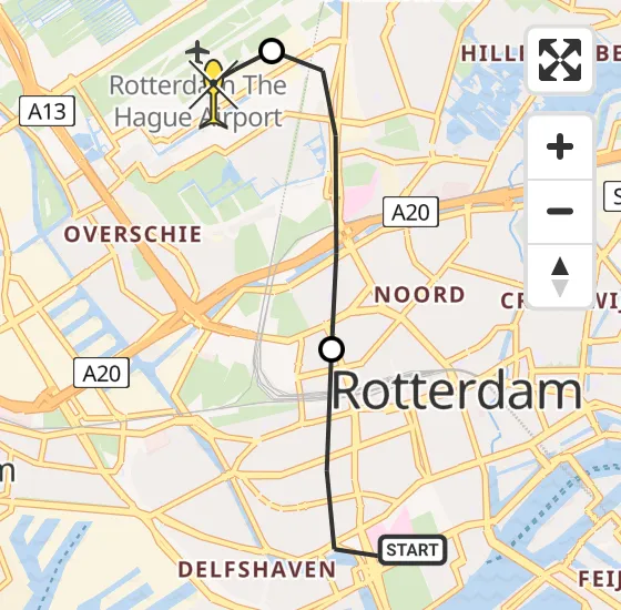 Vlucht Traumahelikopter PH-UMC van Erasmus MC naar Rotterdam The Hague Airport op zaterdag 15 juni 2024 13:26