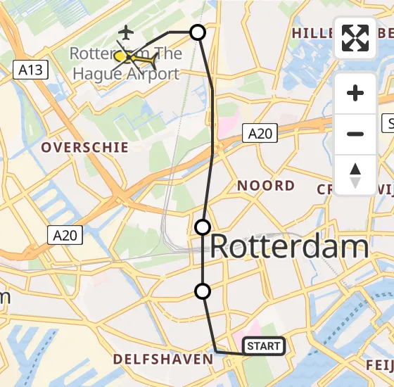 Vlucht Traumahelikopter PH-UMC van Erasmus MC naar Rotterdam The Hague Airport op zaterdag 15 juni 2024 16:35