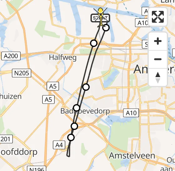 Vlucht Traumahelikopter PH-TTR van Amsterdam Heliport naar Amsterdam Heliport op zaterdag 15 juni 2024 19:02