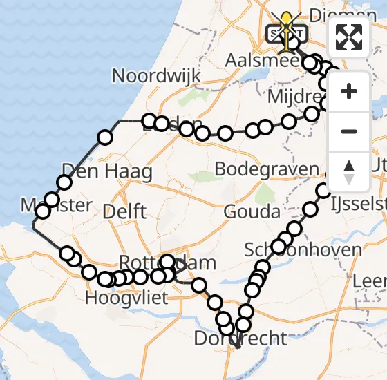 Vlucht Politiehelikopter PH-PXX van Schiphol naar Schiphol op zondag 16 juni 2024 9:04