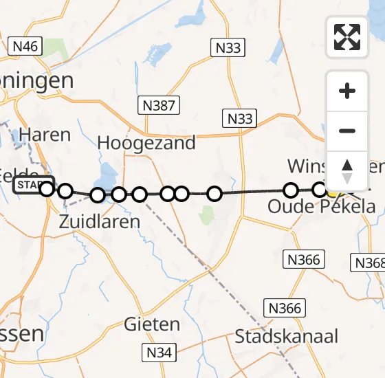 Vlucht Traumahelikopter PH-MAA van Groningen Airport Eelde naar Blijham op zondag 16 juni 2024 13:55