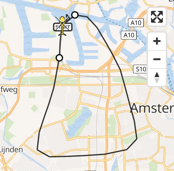 Vlucht Traumahelikopter PH-TTR van Amsterdam Heliport naar Amsterdam Heliport op maandag 17 juni 2024 13:56