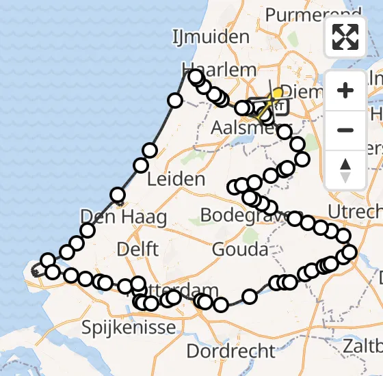 Vlucht Politiehelikopter PH-PXX van Schiphol naar Schiphol op dinsdag 18 juni 2024 20:02