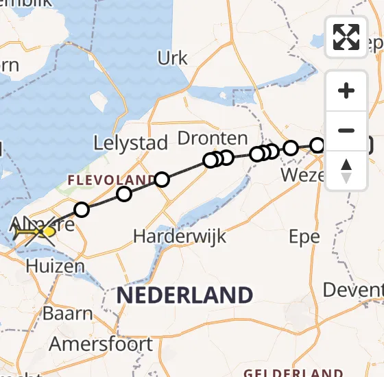 Vlucht Traumahelikopter PH-TTR van Zwolle naar Almere op dinsdag 18 juni 2024 18:29
