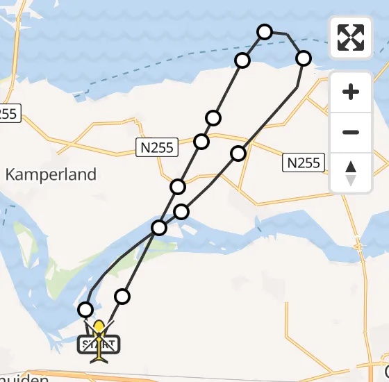 Vlucht Kustwachthelikopter PH-NCG van Vliegveld Midden-Zeeland naar Vliegveld Midden-Zeeland op woensdag 19 juni 2024 20:11