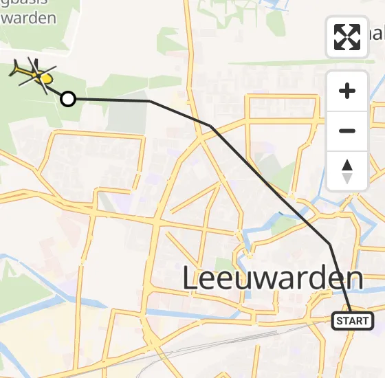 Vlucht Ambulancehelikopter PH-HOW van Leeuwarden naar Vliegbasis Leeuwarden op woensdag 19 juni 2024 18:14