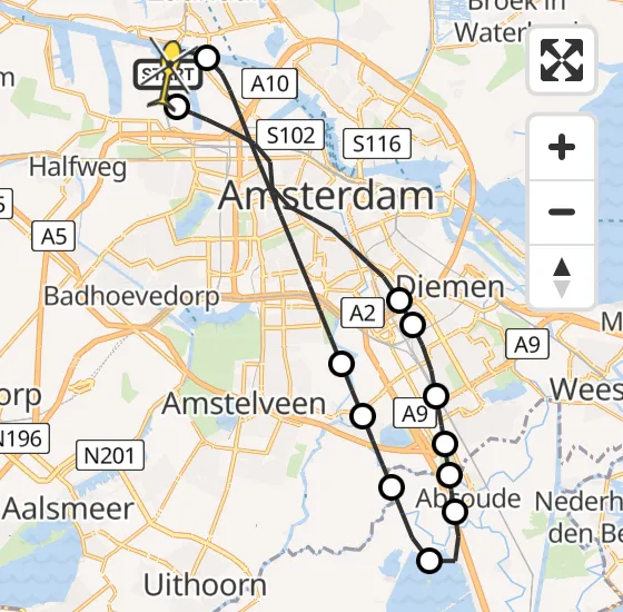 Vlucht Traumahelikopter PH-DOC van Amsterdam Heliport naar Amsterdam Heliport op donderdag 20 juni 2024 14:51