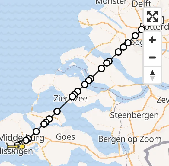 Vlucht Traumahelikopter PH-UMC van Rotterdam The Hague Airport naar Vlissingen op donderdag 20 juni 2024 15:27