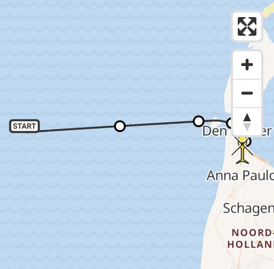 Vlucht Kustwachthelikopter PH-SAR van  naar Vliegveld De Kooy op zaterdag 22 juni 2024 11:12