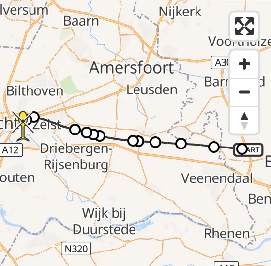 Vlucht Traumahelikopter PH-HVB van Ede naar Universitair Medisch Centrum Utrecht op zaterdag 22 juni 2024 11:29