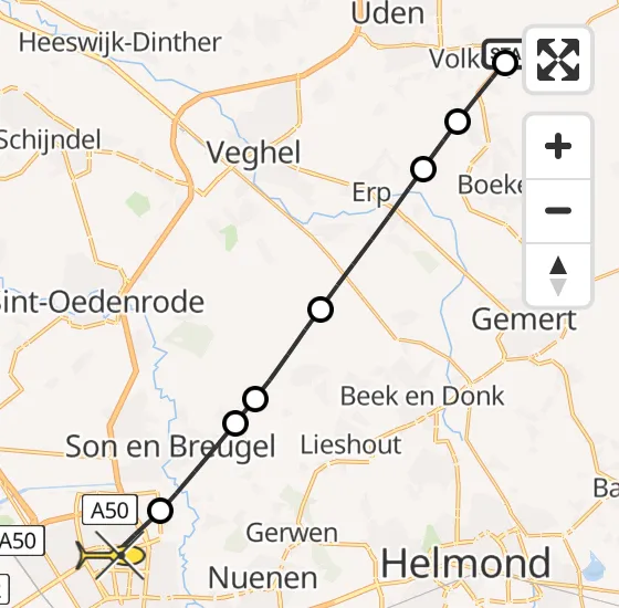 Vlucht Traumahelikopter PH-HVB van Vliegbasis Volkel naar Eindhoven op zondag 23 juni 2024 19:55