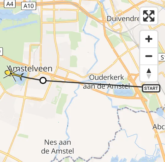 Vlucht Politiehelikopter PH-PXY van Academisch Medisch Centrum (AMC) naar Amstelveen op zondag 23 juni 2024 19:37