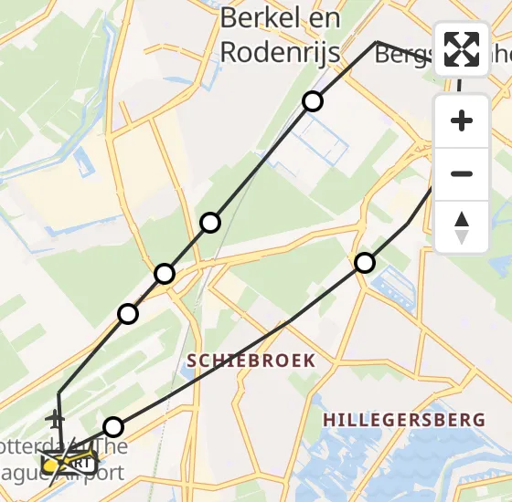 Vlucht Traumahelikopter PH-UMC van Rotterdam The Hague Airport naar Rotterdam The Hague Airport op maandag 24 juni 2024 13:42