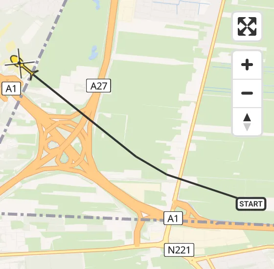 Vlucht Politiehelikopter PH-PXY van Eemnes naar Laren op maandag 24 juni 2024 21:14