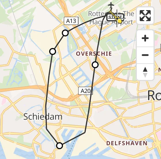 Vlucht Traumahelikopter PH-UMC van Rotterdam The Hague Airport naar Rotterdam The Hague Airport op dinsdag 25 juni 2024 1:08