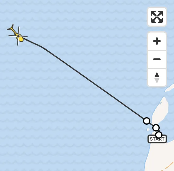 Vlucht Kustwachthelikopter PH-SAR van Vliegveld De Kooy naar  op dinsdag 25 juni 2024 2:52