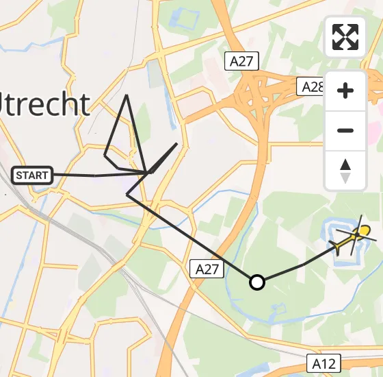 Vlucht Politiehelikopter PH-PXY van Utrecht naar Bunnik op dinsdag 25 juni 2024 21:38