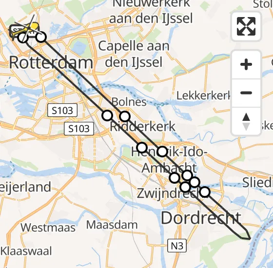 Vlucht Traumahelikopter PH-UMC van Rotterdam The Hague Airport naar Rotterdam The Hague Airport op dinsdag 25 juni 2024 21:50