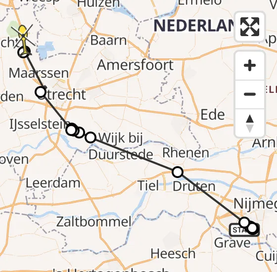 Vlucht Politiehelikopter PH-PXE van Wijchen naar Nieuwer Ter Aa op woensdag 26 juni 2024 13:29