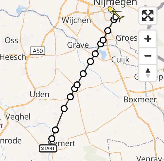 Vlucht Traumahelikopter PH-HVB van Beek en Donk naar Radboud Universitair Medisch Centrum op woensdag 26 juni 2024 14:00