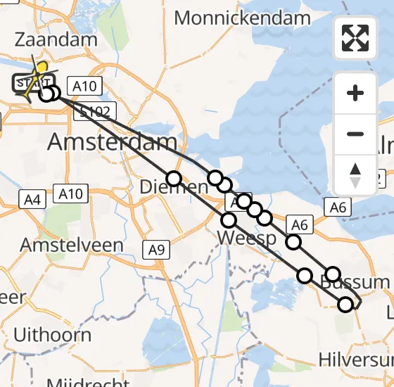 Vlucht Traumahelikopter PH-DOC van Amsterdam Heliport naar Amsterdam Heliport op woensdag 26 juni 2024 14:23