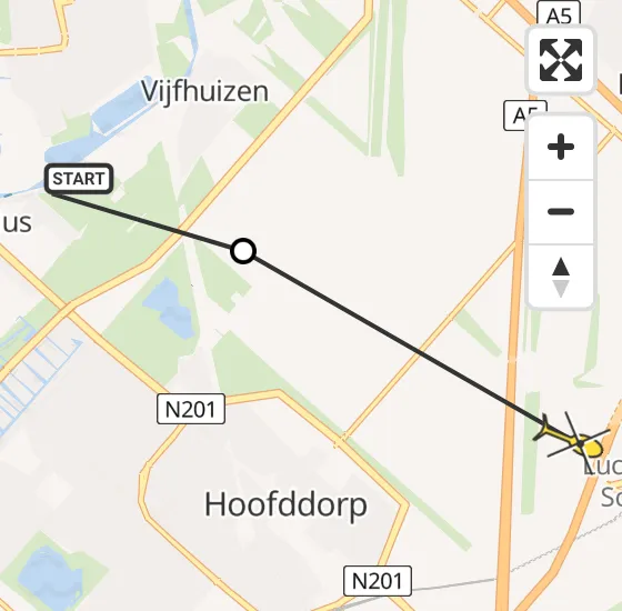 Vlucht Politiehelikopter PH-PXE van Cruquius naar Luchthaven Schiphol op woensdag 26 juni 2024 17:31