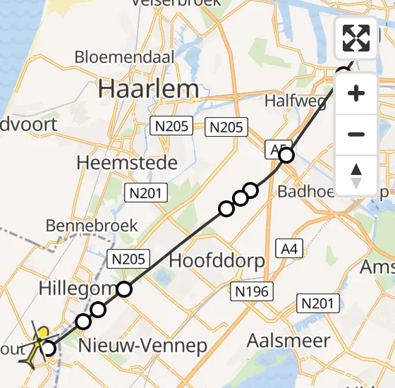 Vlucht Traumahelikopter PH-DOC van Amsterdam Heliport naar Lisse op donderdag 27 juni 2024 15:00