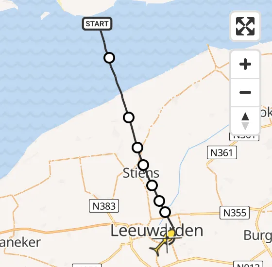 Vlucht Ambulancehelikopter PH-HOW van Ballum naar Leeuwarden op vrijdag 28 juni 2024 16:13
