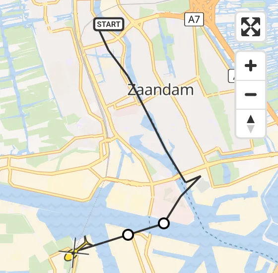 Vlucht Traumahelikopter PH-DOC van Zaandam naar Amsterdam Heliport op vrijdag 28 juni 2024 19:15
