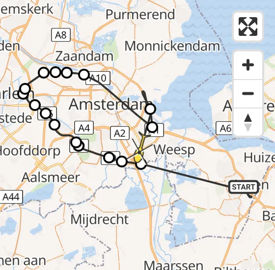 Vlucht Politiehelikopter PH-PXY van Laren naar Amsterdam op vrijdag 28 juni 2024 20:23
