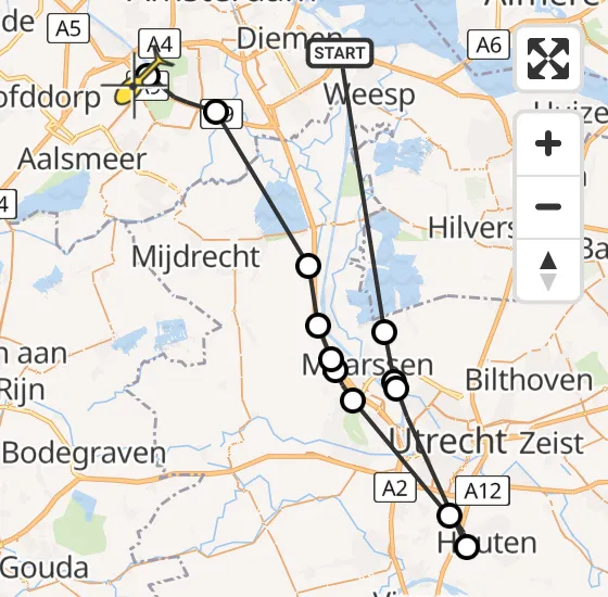 Vlucht Politiehelikopter PH-PXY van Diemen naar Schiphol op vrijdag 28 juni 2024 21:13