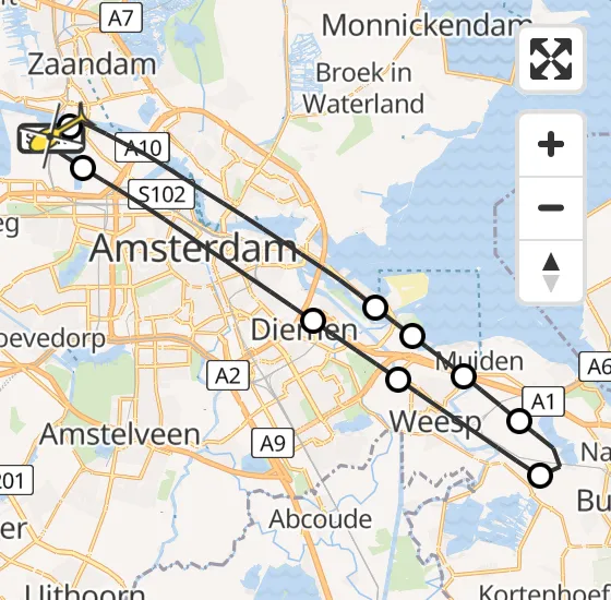 Vlucht Traumahelikopter PH-DOC van Amsterdam Heliport naar Amsterdam Heliport op vrijdag 28 juni 2024 21:32