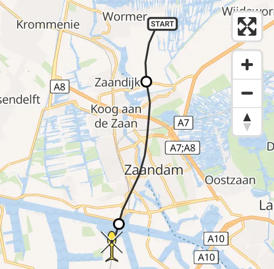 Vlucht Traumahelikopter PH-DOC van Wormer naar Amsterdam Heliport op vrijdag 28 juni 2024 22:26