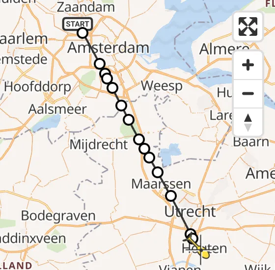 Vlucht Traumahelikopter PH-DOC van Amsterdam Heliport naar Houten op zaterdag 29 juni 2024 2:13