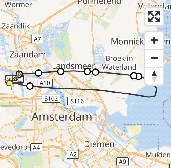 Vlucht Traumahelikopter PH-DOC van Amsterdam Heliport naar Amsterdam Heliport op zaterdag 29 juni 2024 11:24