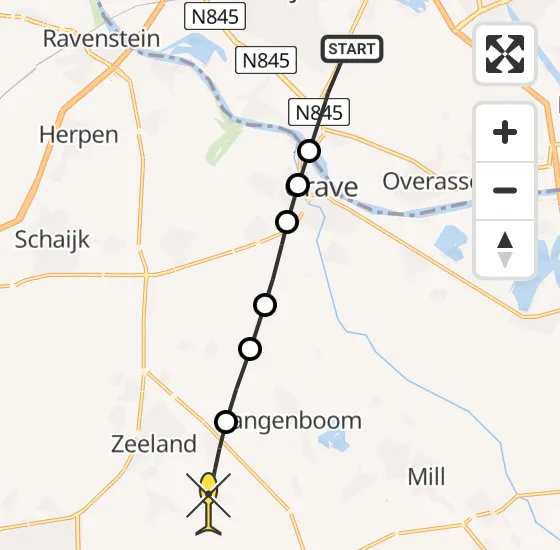 Vlucht Traumahelikopter PH-HVB van Wijchen naar Zeeland op zaterdag 29 juni 2024 12:27