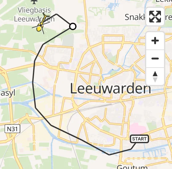 Vlucht Ambulancehelikopter PH-HOW van Leeuwarden naar Vliegbasis Leeuwarden op zaterdag 29 juni 2024 14:15