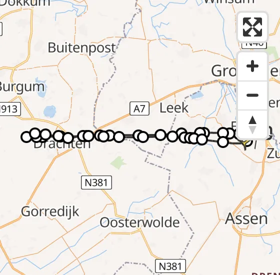 Vlucht Traumahelikopter PH-MAA van Groningen Airport Eelde naar Groningen Airport Eelde op zaterdag 29 juni 2024 14:46
