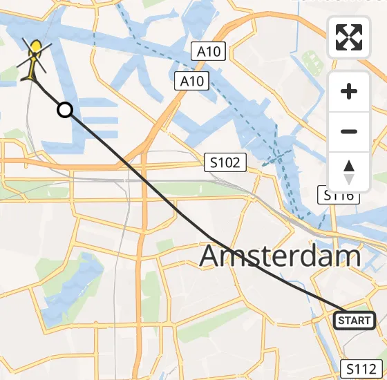 Vlucht Traumahelikopter PH-DOC van Amsterdam naar Amsterdam Heliport op zondag 30 juni 2024 13:14