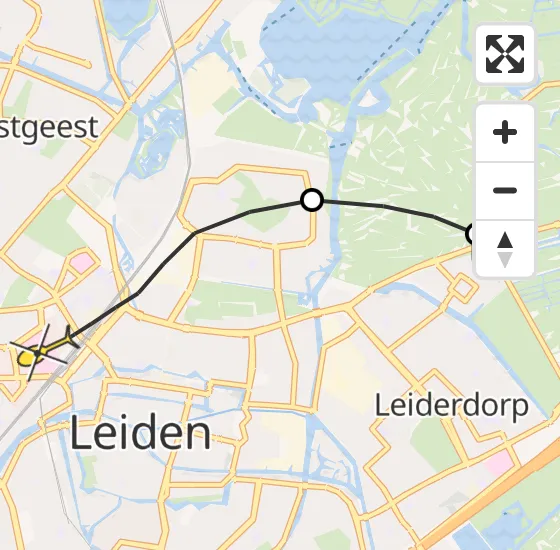 Vlucht Traumahelikopter PH-UMC van Oud Ade naar Leiden op maandag 1 juli 2024 0:02