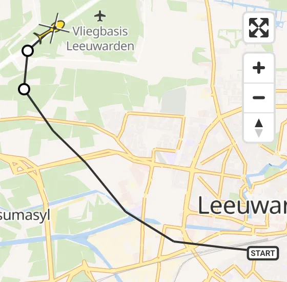 Vlucht Ambulancehelikopter PH-HOW van Leeuwarden naar Vliegbasis Leeuwarden op maandag 1 juli 2024 2:36
