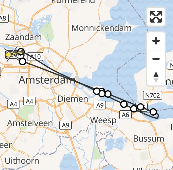 Vlucht Traumahelikopter PH-DOC van Amsterdam Heliport naar Amsterdam Heliport op maandag 1 juli 2024 18:51