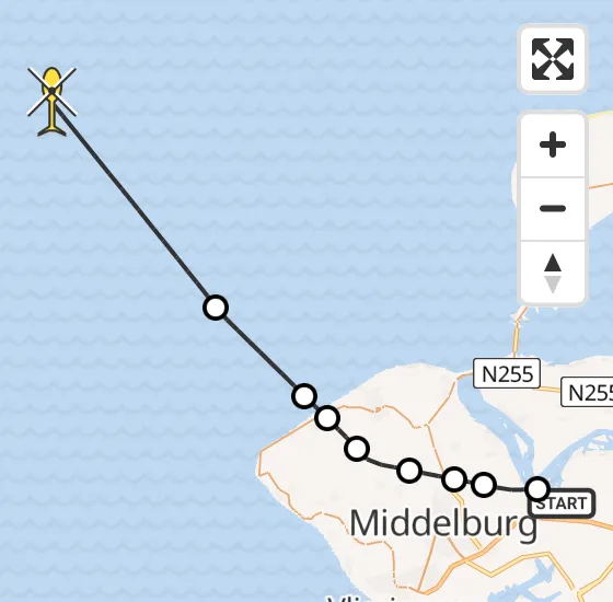 Vlucht Kustwachthelikopter PH-NCG van Vliegveld Midden-Zeeland naar  op maandag 1 juli 2024 21:28