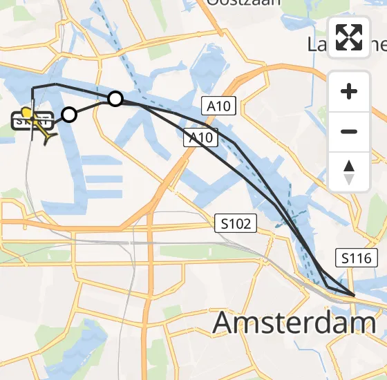 Vlucht Traumahelikopter PH-DOC van Amsterdam Heliport naar Amsterdam Heliport op dinsdag 2 juli 2024 19:43