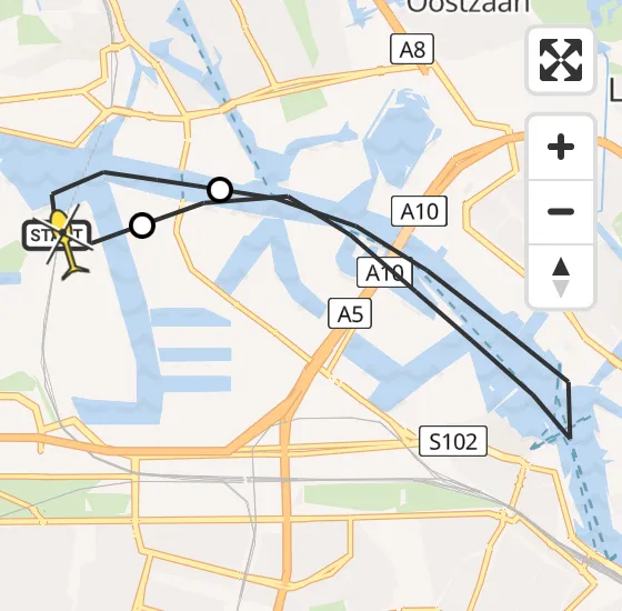 Vlucht Traumahelikopter PH-DOC van Amsterdam Heliport naar Amsterdam Heliport op dinsdag 2 juli 2024 20:16