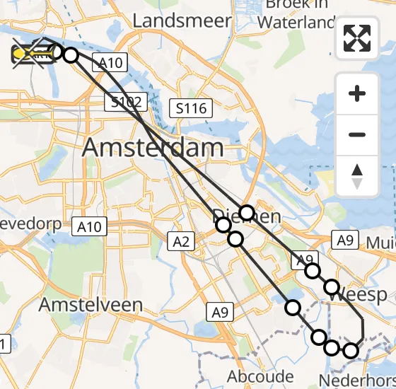 Vlucht Traumahelikopter PH-DOC van Amsterdam Heliport naar Amsterdam Heliport op woensdag 3 juli 2024 3:13