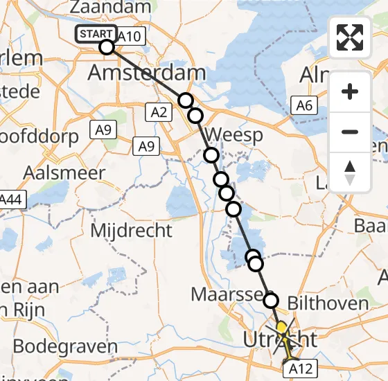 Vlucht Traumahelikopter PH-DOC van Amsterdam Heliport naar Utrecht op woensdag 3 juli 2024 8:37